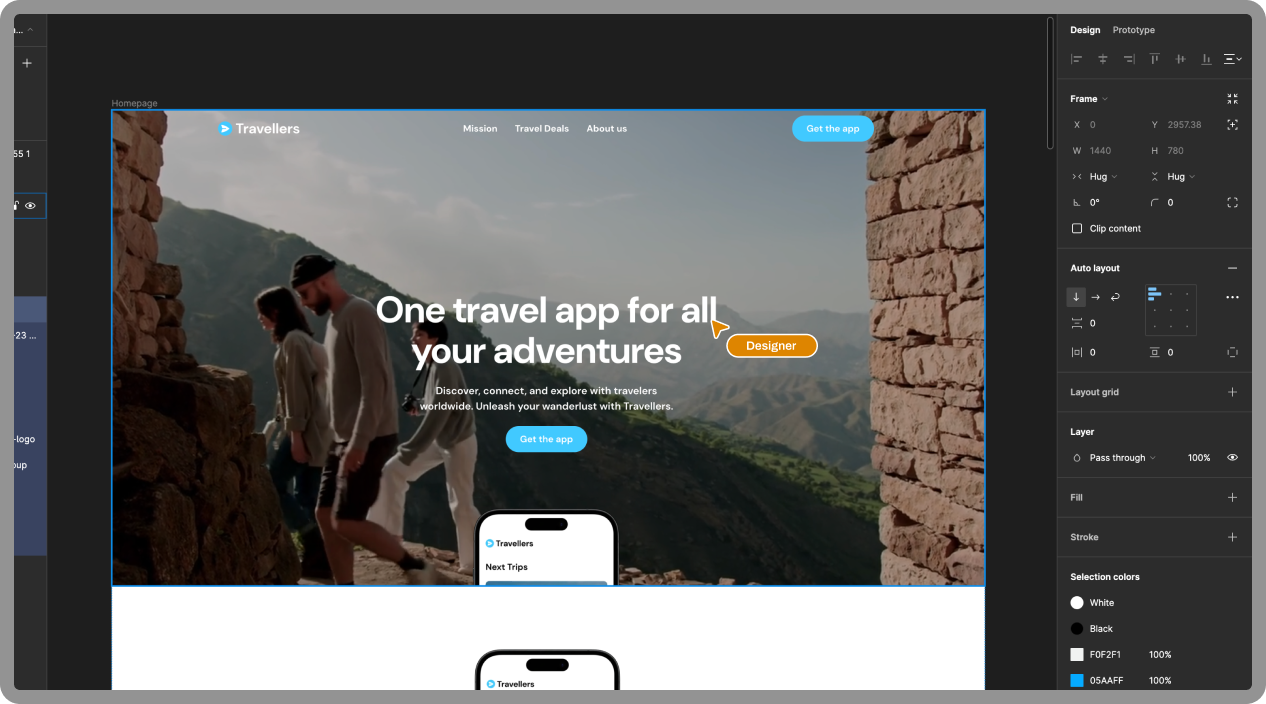 Travellers Webflow Designer